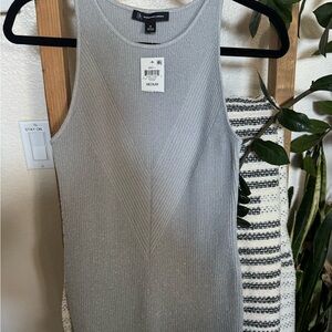 INC International Concepts Shimmering Silver Top